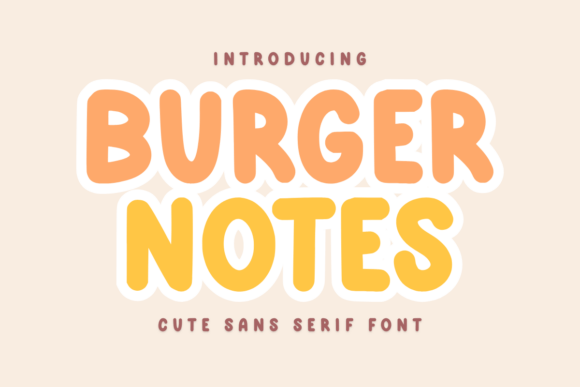 Burger Notes: A Handwriting Display Font for Branding