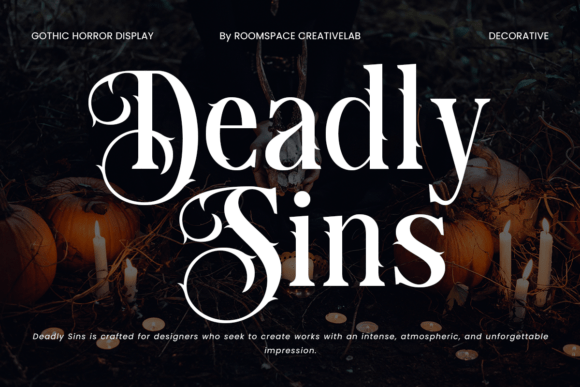 Deadly Sins: A Gothic Display Font for Bold Branding
