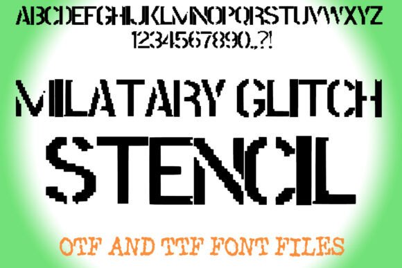 Military Glitch Stencil: A Tactical Display Font for Makers