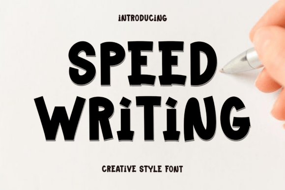 Speed Writing: A Creative Display Font for Editorial Design