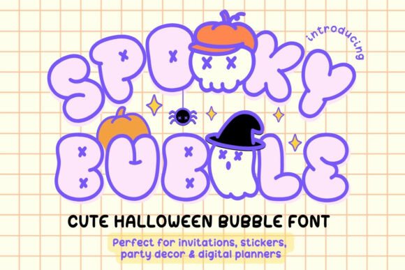 Spooky Bubble Font: A Cute Typeface for Halloween Branding