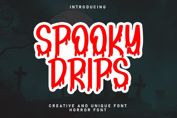 Spooky Drips: A Neat Display Font for Modern Editorial Design