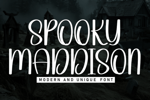 Spooky Maddison: A Playful Display Font for Halloween Branding