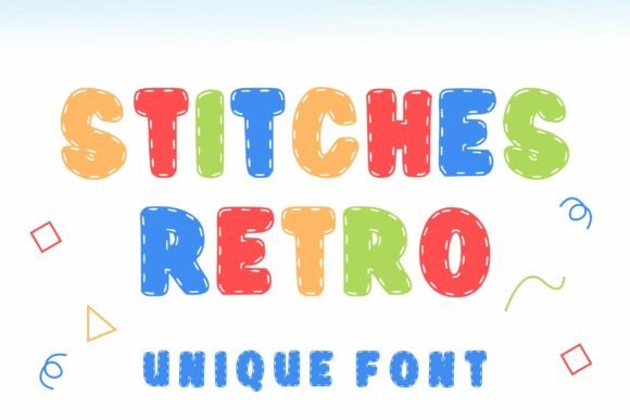 Stitches Retro: A Playful Display Font for Campaigns