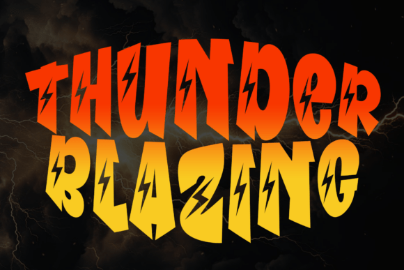 Thunder Blazing: A Bold Display Font for High-Impact Campaigns