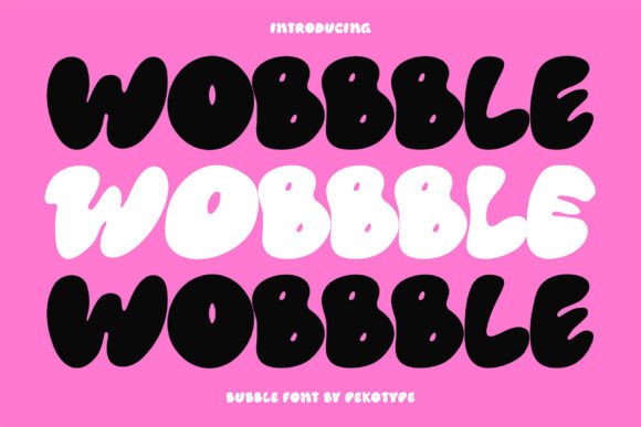 Wobbble: A Playful Y2K Display Font for Web Design